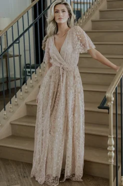 Best Baltic Born Marseille Embossed Maxi Dress | Champagne