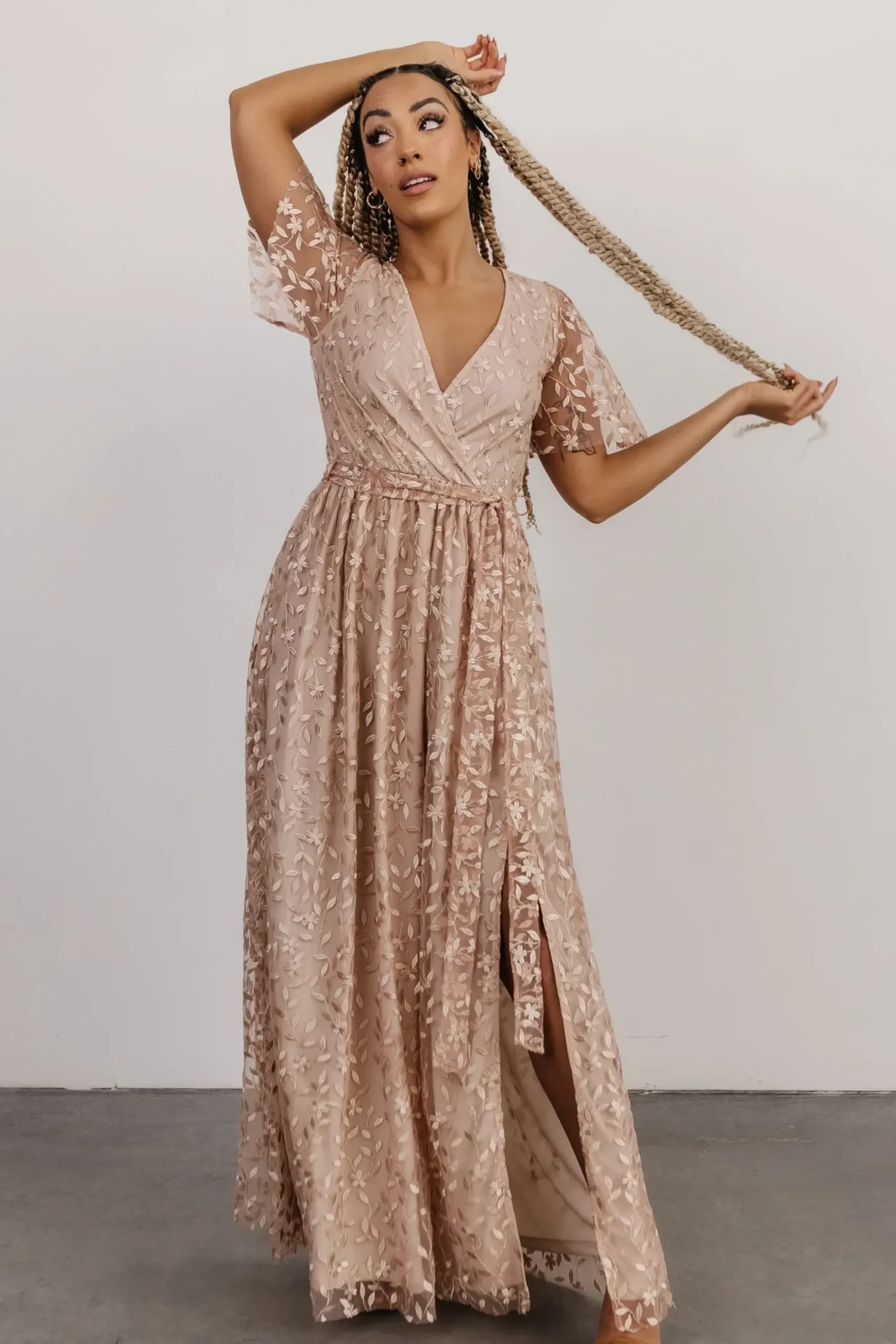 Best Baltic Born Marseille Embossed Maxi Dress | Champagne