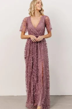 Hot Baltic Born Marseille Embossed Maxi Dress | Lavender