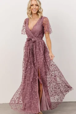 Hot Baltic Born Marseille Embossed Maxi Dress | Lavender