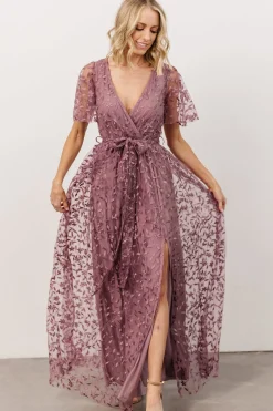 Hot Baltic Born Marseille Embossed Maxi Dress | Lavender