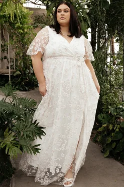 Hot Baltic Born Marseille Embossed Maxi Dress | Cherry Blossom