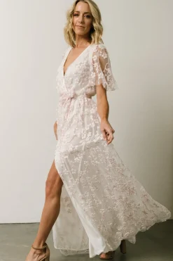 Hot Baltic Born Marseille Embossed Maxi Dress | Cherry Blossom