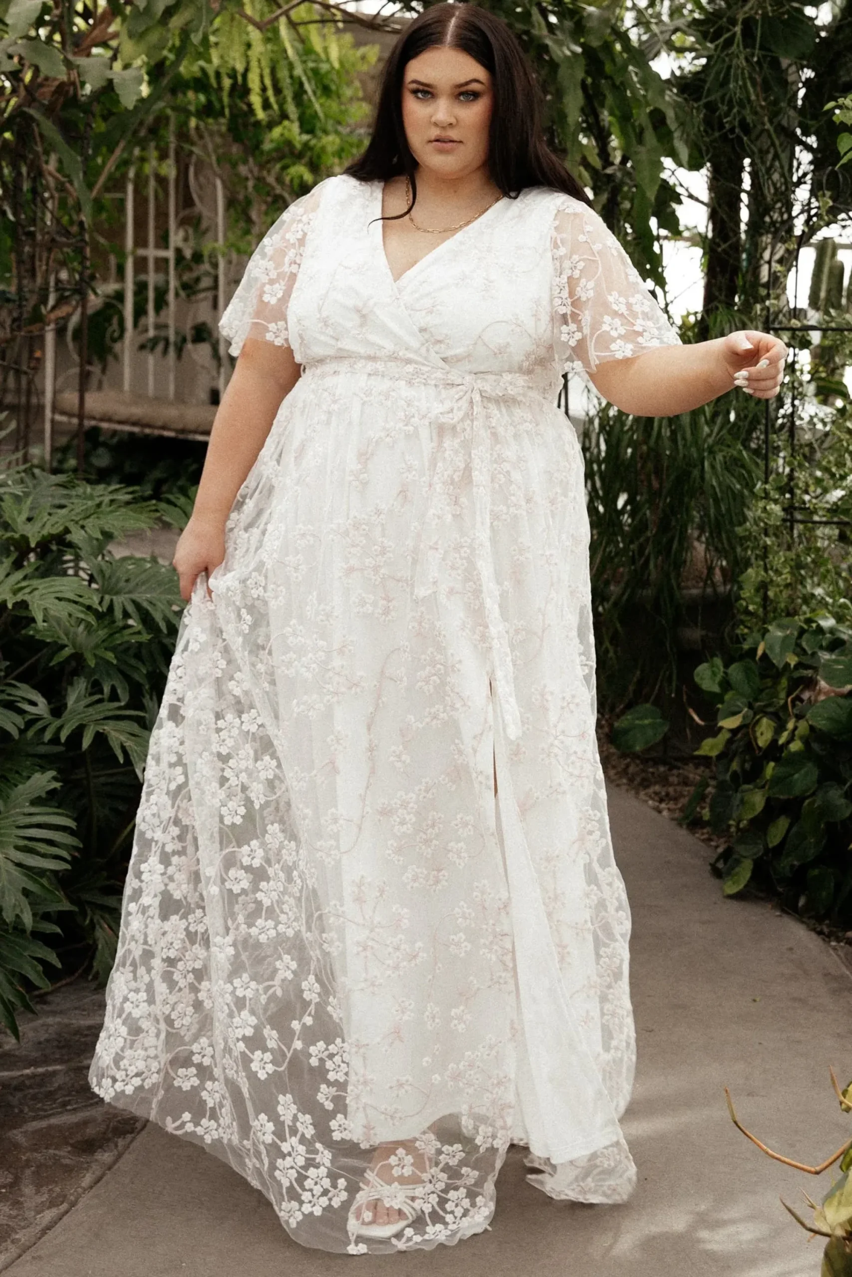 Hot Baltic Born Marseille Embossed Maxi Dress | Cherry Blossom