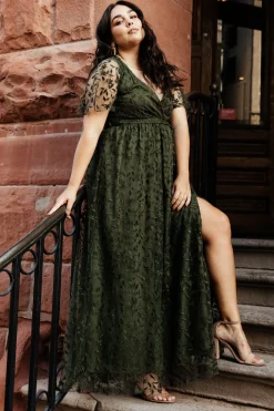 Fashion Baltic Born Marseille Embossed Maxi Dress | Olive