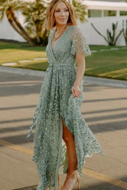 Best Baltic Born Marseille Embossed Maxi Dress | Eucalyptus