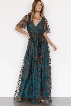 Fashion Baltic Born Marseille Embossed Maxi Dress | Jade + Bronze