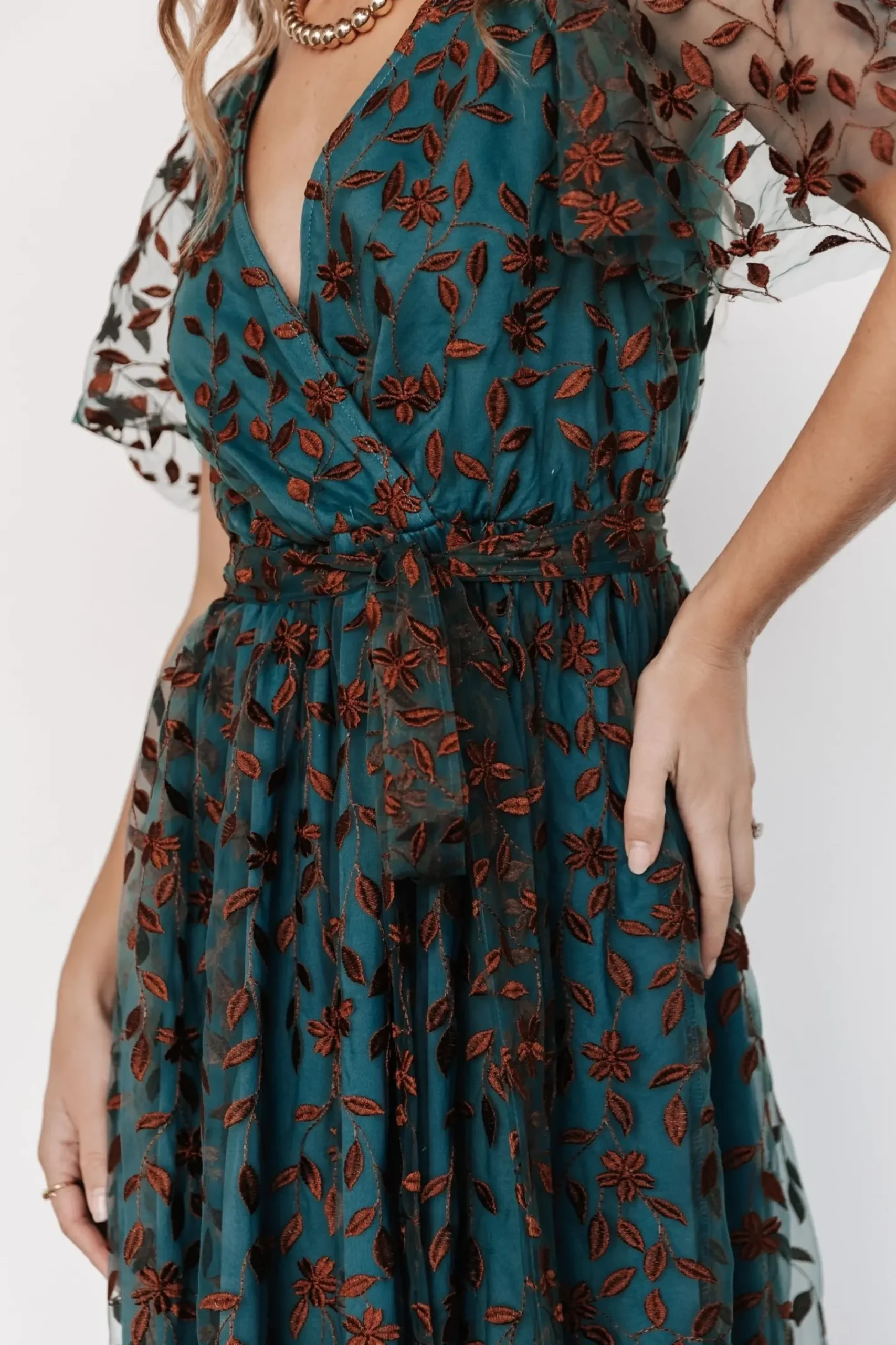 Fashion Baltic Born Marseille Embossed Maxi Dress | Jade + Bronze