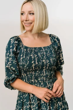 Best Baltic Born Marta Smocked Midi Dress | Topaz + Blush