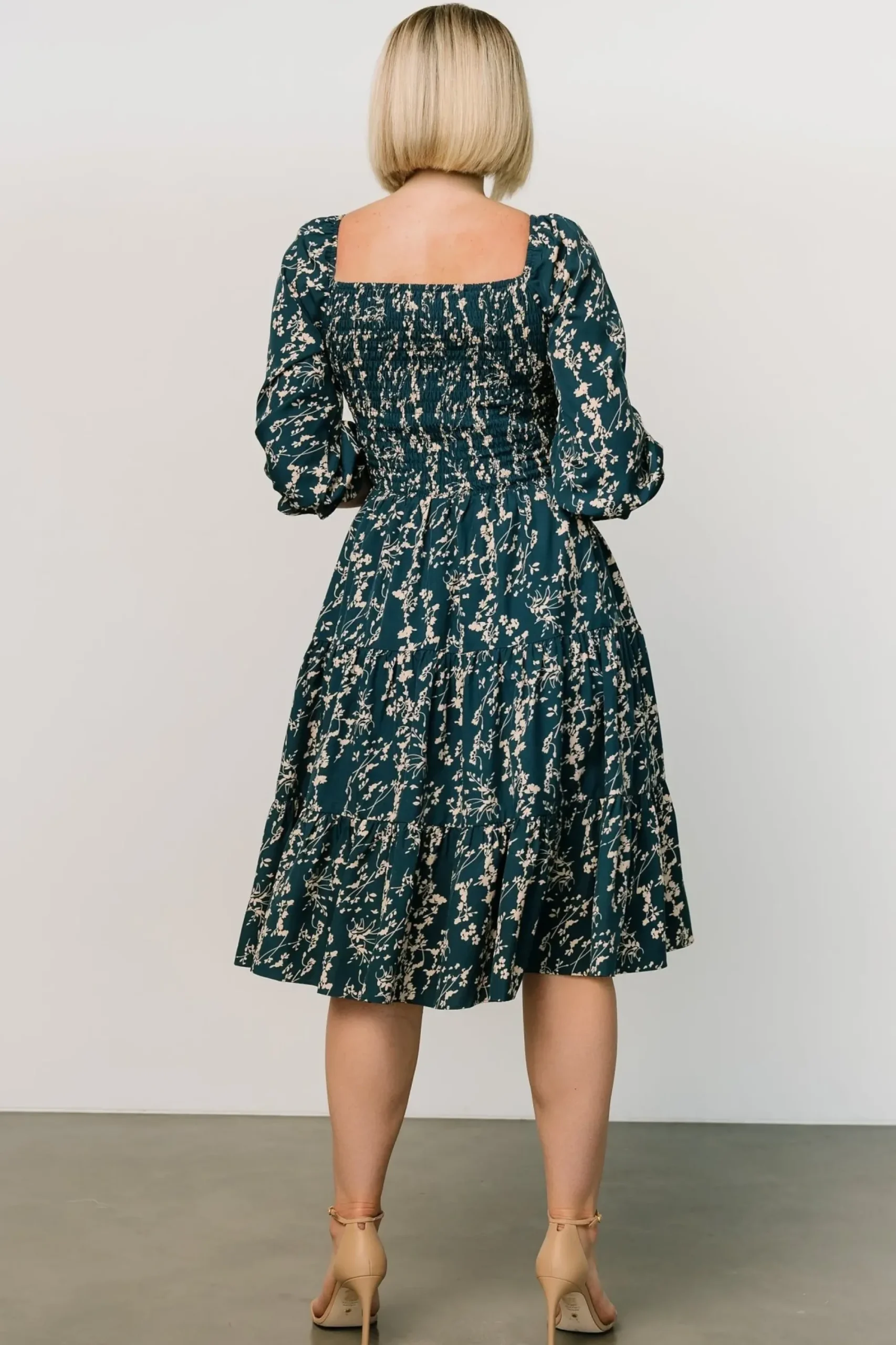 Best Baltic Born Marta Smocked Midi Dress | Topaz + Blush