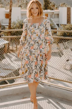 Online Baltic Born Marta Smocked Midi Dress | Multi Floral