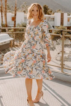 Online Baltic Born Marta Smocked Midi Dress | Multi Floral