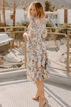 Online Baltic Born Marta Smocked Midi Dress | Multi Floral