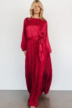 Fashion Baltic Born Marva Pleated Maxi Dress | Wine