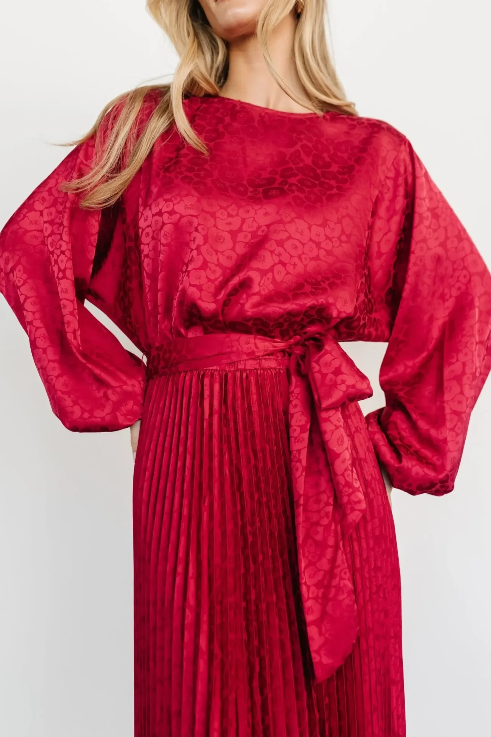 Fashion Baltic Born Marva Pleated Maxi Dress | Wine