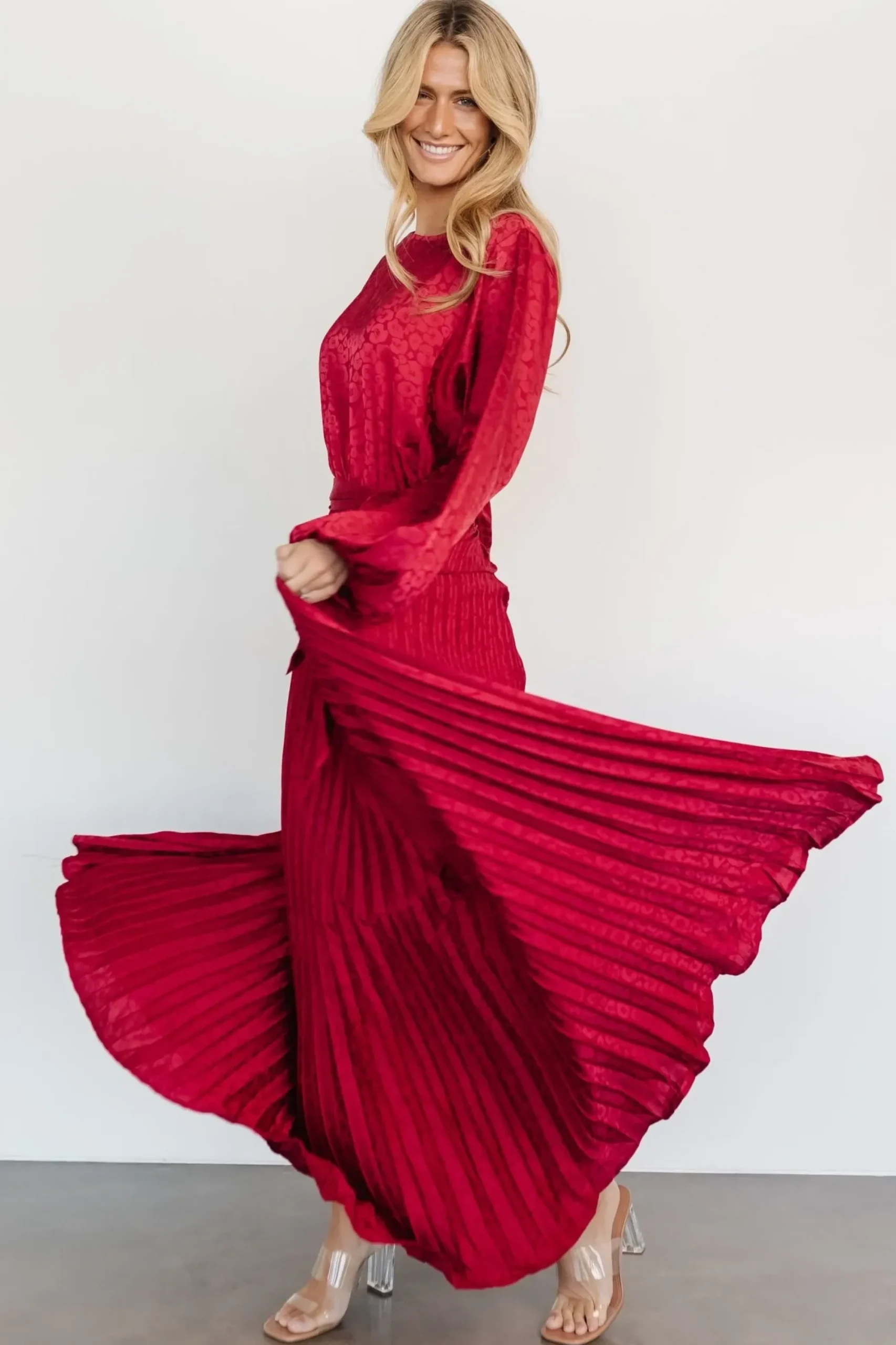 Fashion Baltic Born Marva Pleated Maxi Dress | Wine