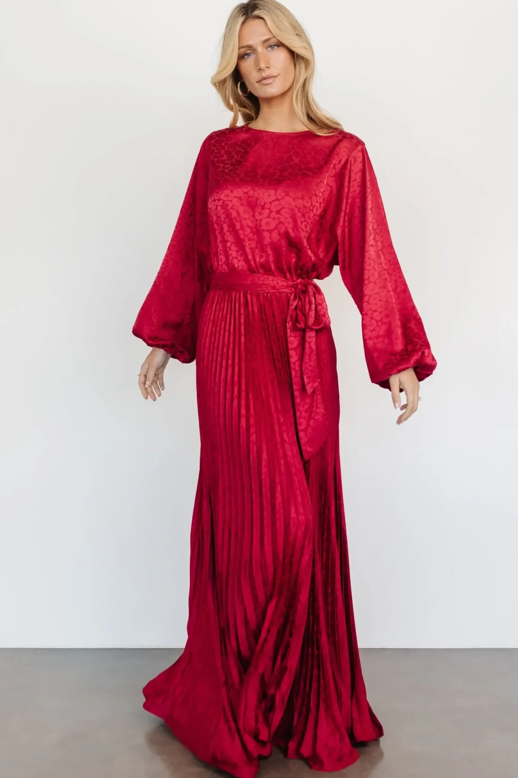 Fashion Baltic Born Marva Pleated Maxi Dress | Wine