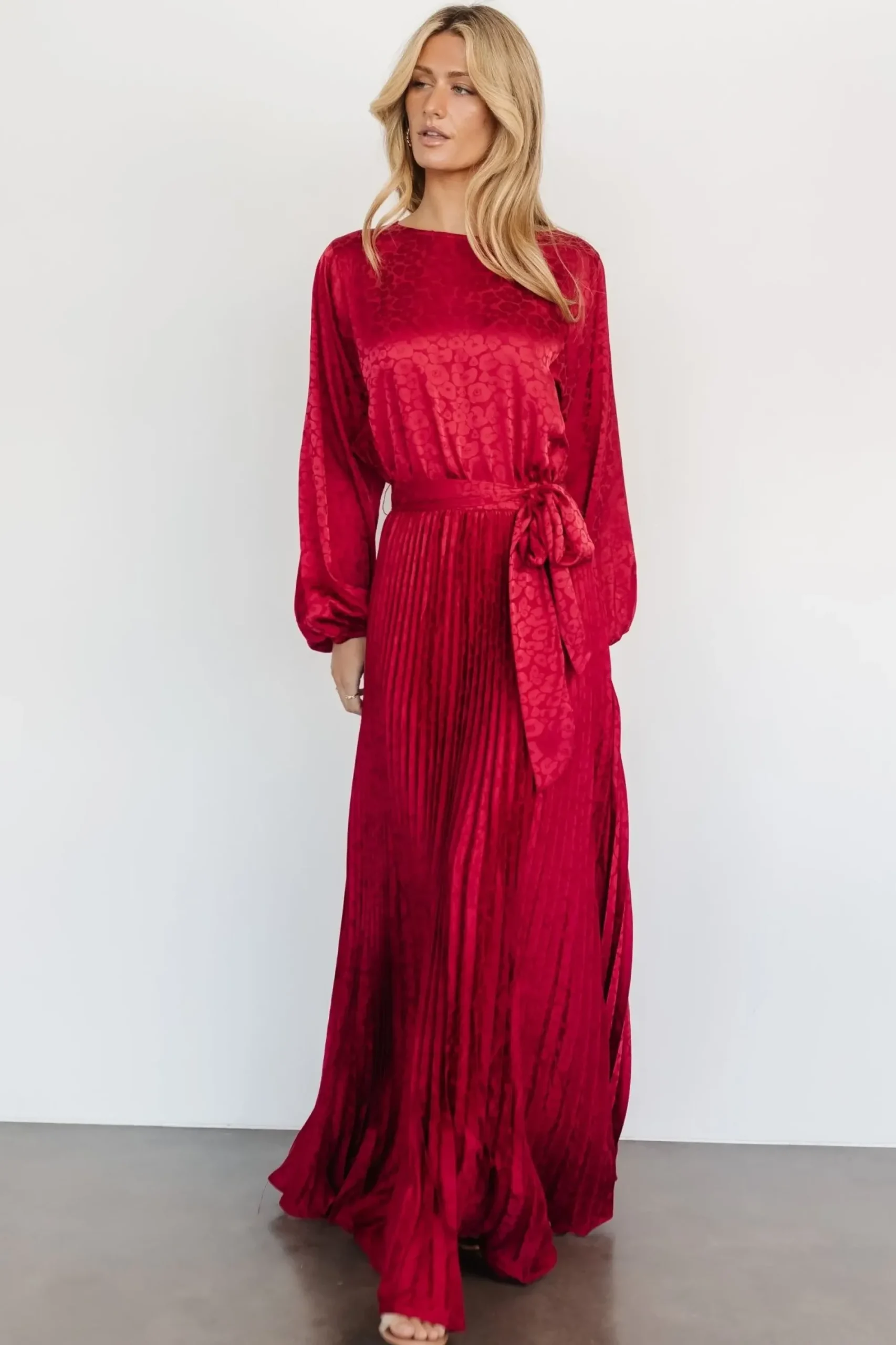 Fashion Baltic Born Marva Pleated Maxi Dress | Wine