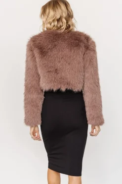 Outlet Baltic Born Maserati Crop Faux Fur Coat | Mink