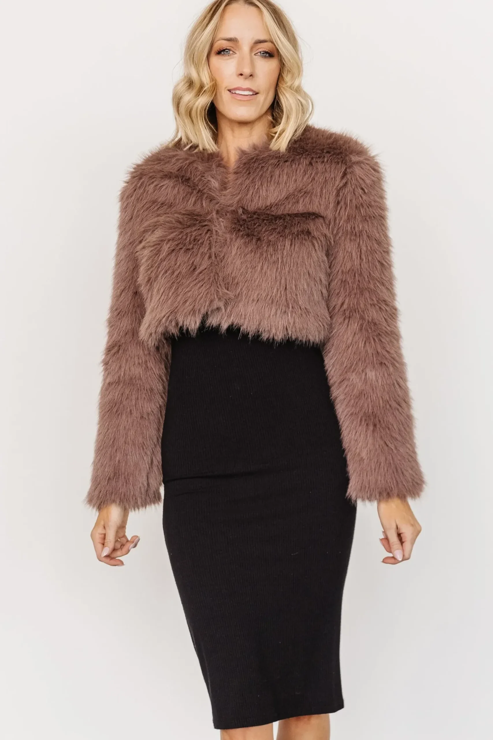 Outlet Baltic Born Maserati Crop Faux Fur Coat | Mink