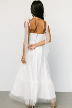 Best Baltic Born Mavani Swiss Dot Tulle Maxi Dress | White