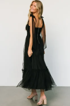Fashion Baltic Born Mavani Swiss Dot Tulle Maxi Dress | Black