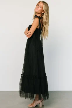 Fashion Baltic Born Mavani Swiss Dot Tulle Maxi Dress | Black