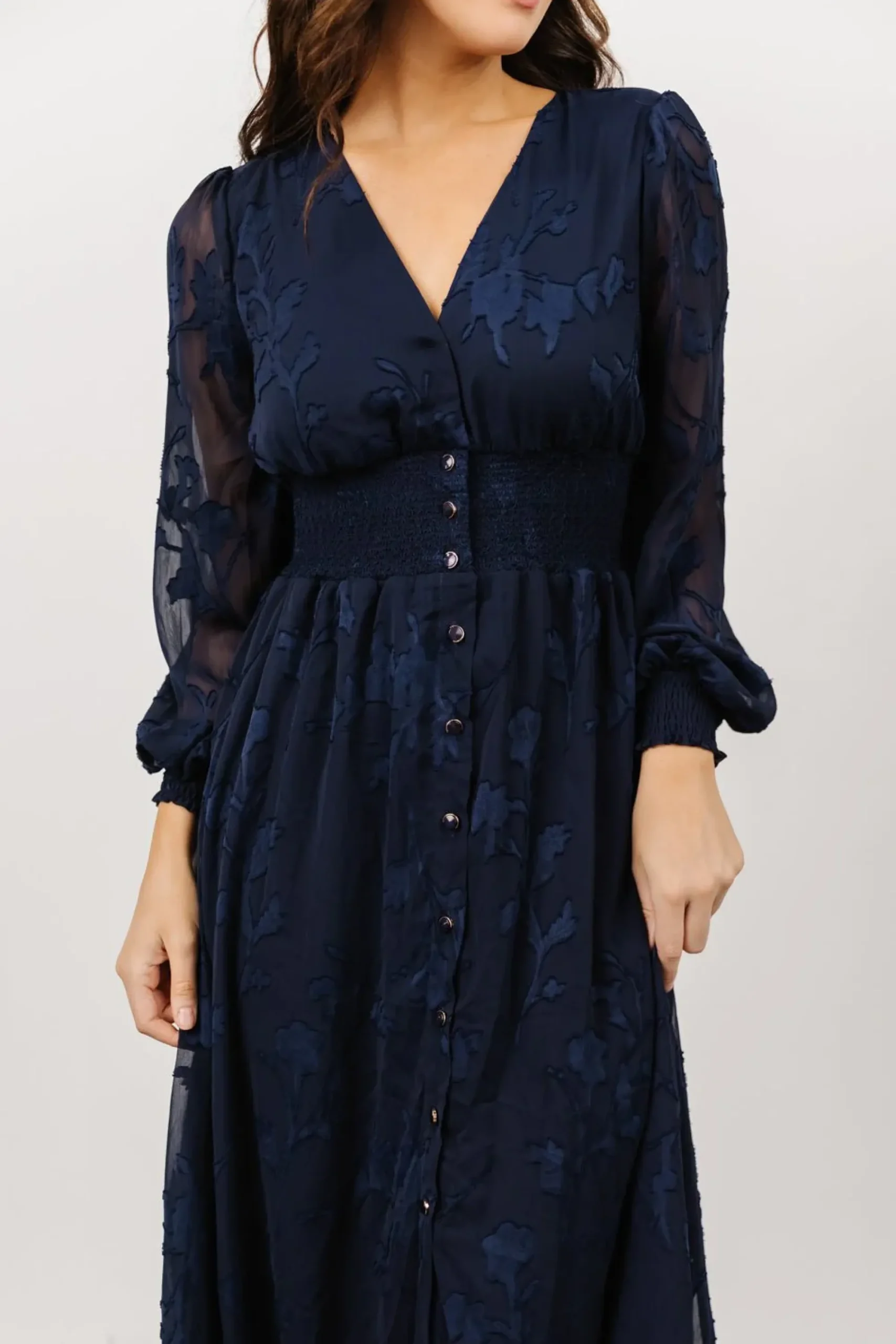 Clearance Baltic Born Mayfair High Low Maxi Dress | Navy