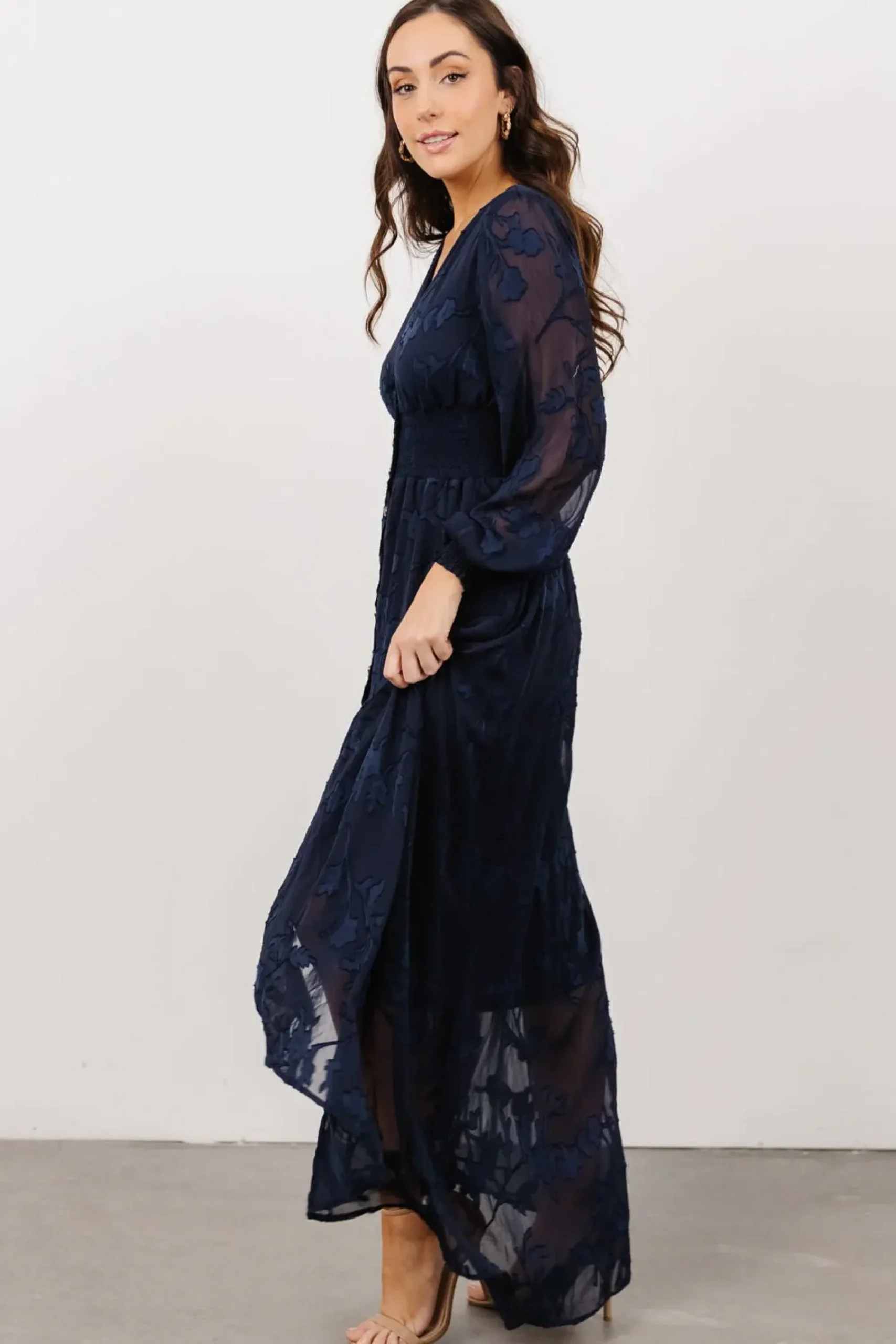 Clearance Baltic Born Mayfair High Low Maxi Dress | Navy