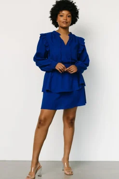 Clearance Baltic Born Maylee Tiered Short Dress | Cobalt