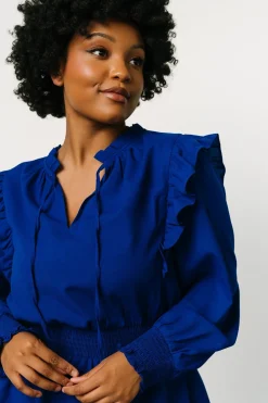 Clearance Baltic Born Maylee Tiered Short Dress | Cobalt