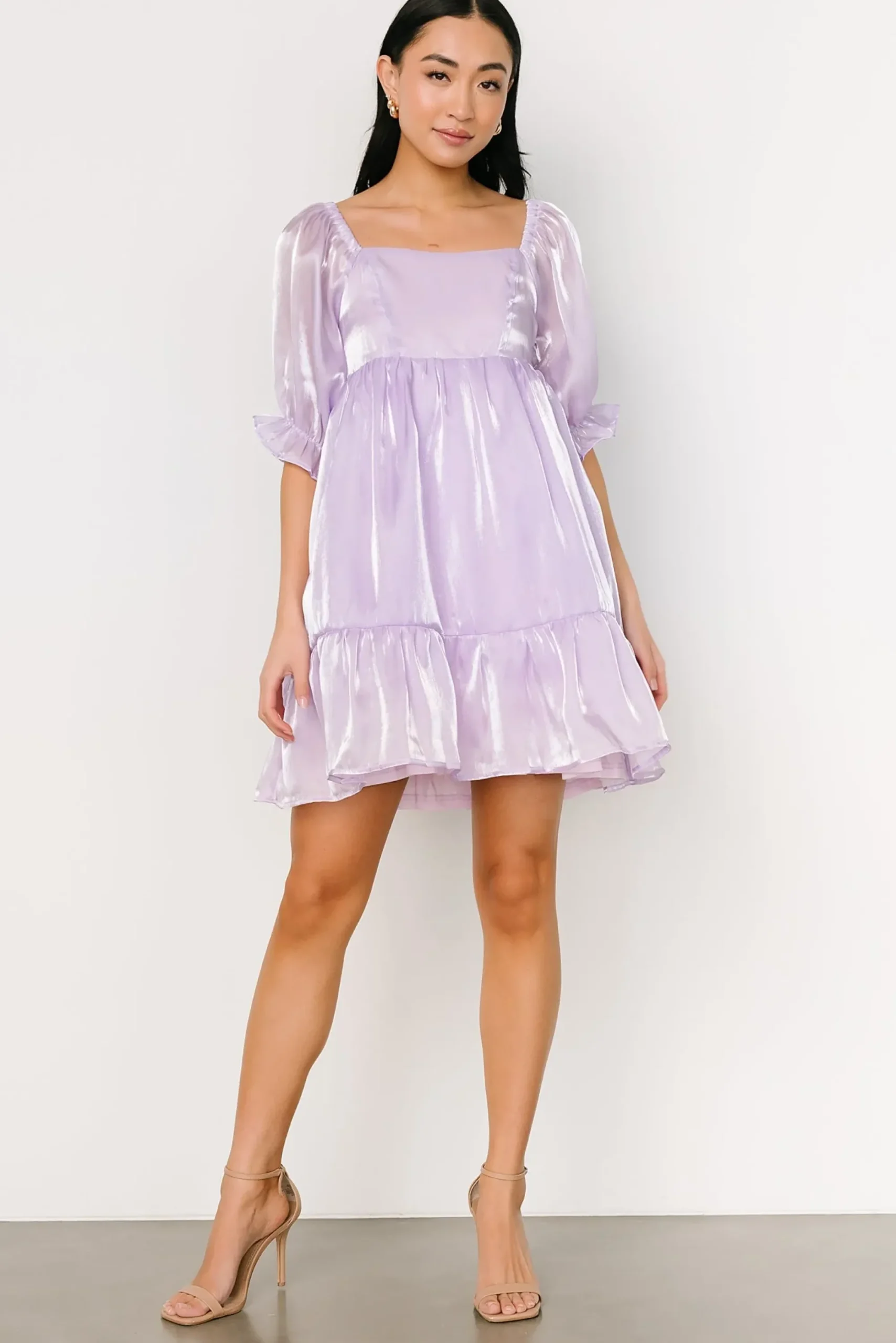 Clearance Baltic Born Medea Babydoll Mini Dress | Lilac