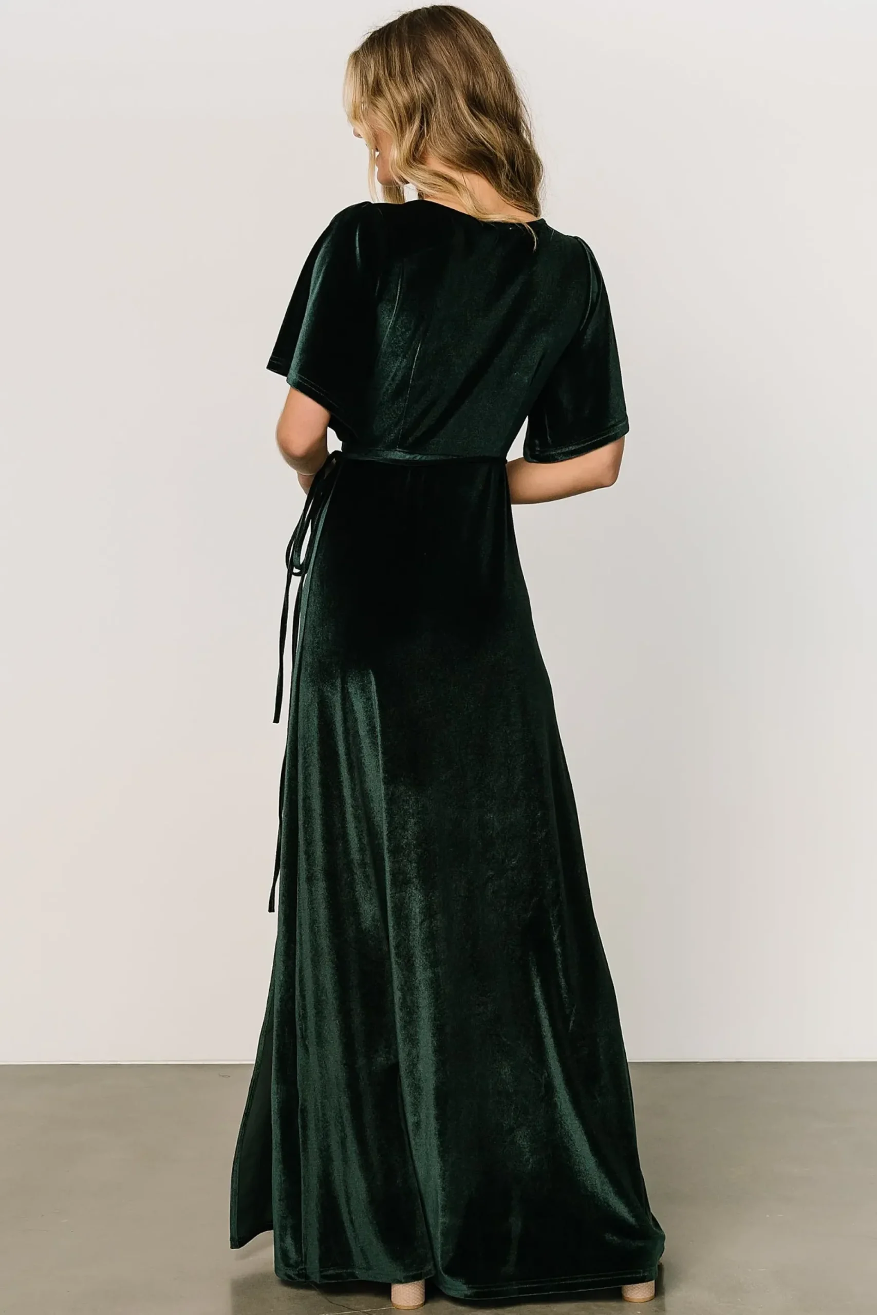 Discount Baltic Born Meghan Velvet Wrap Maxi Dress | Jade