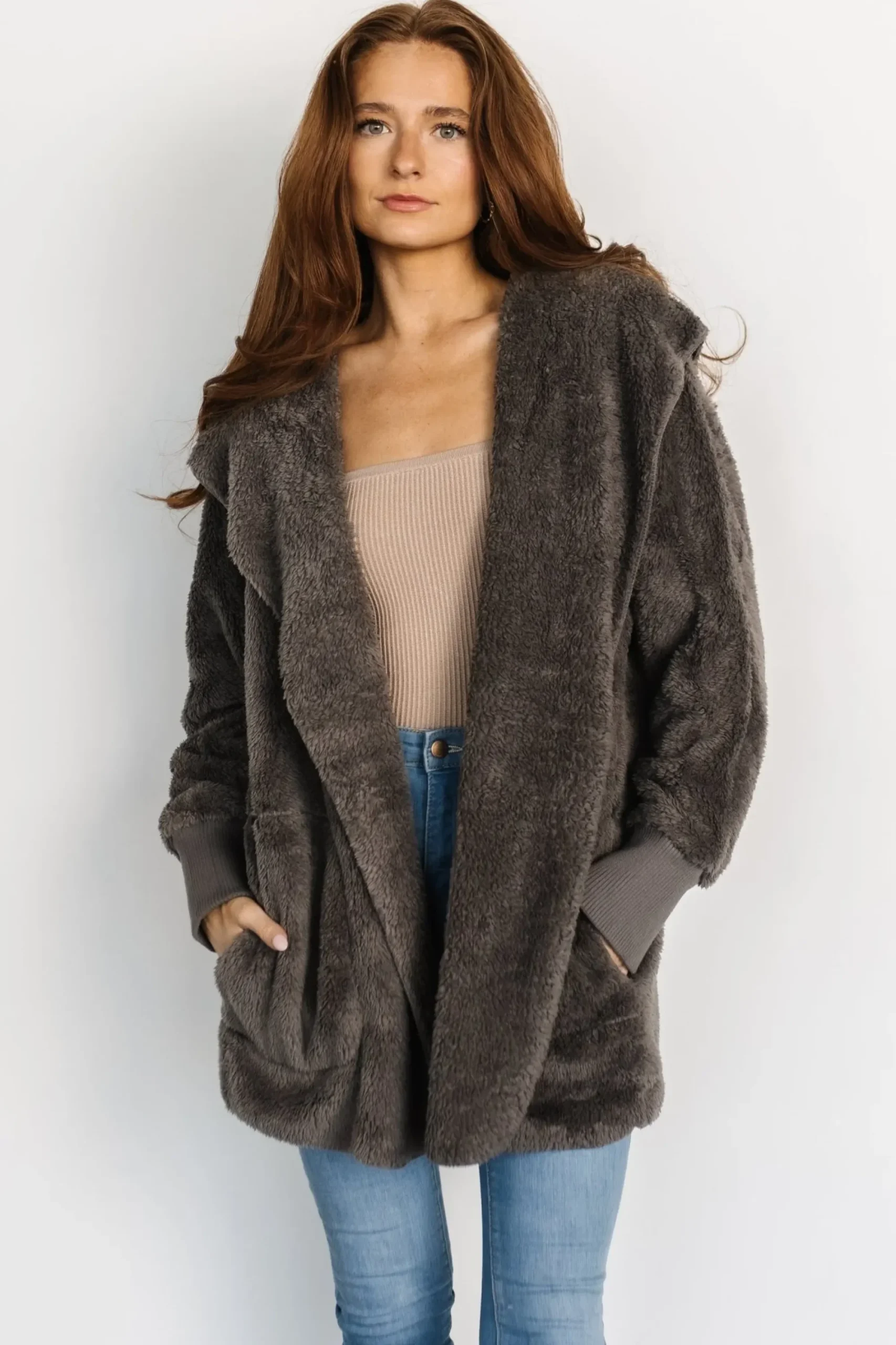 Outlet Baltic Born Melrose Teddy Jacket | Dark Gray