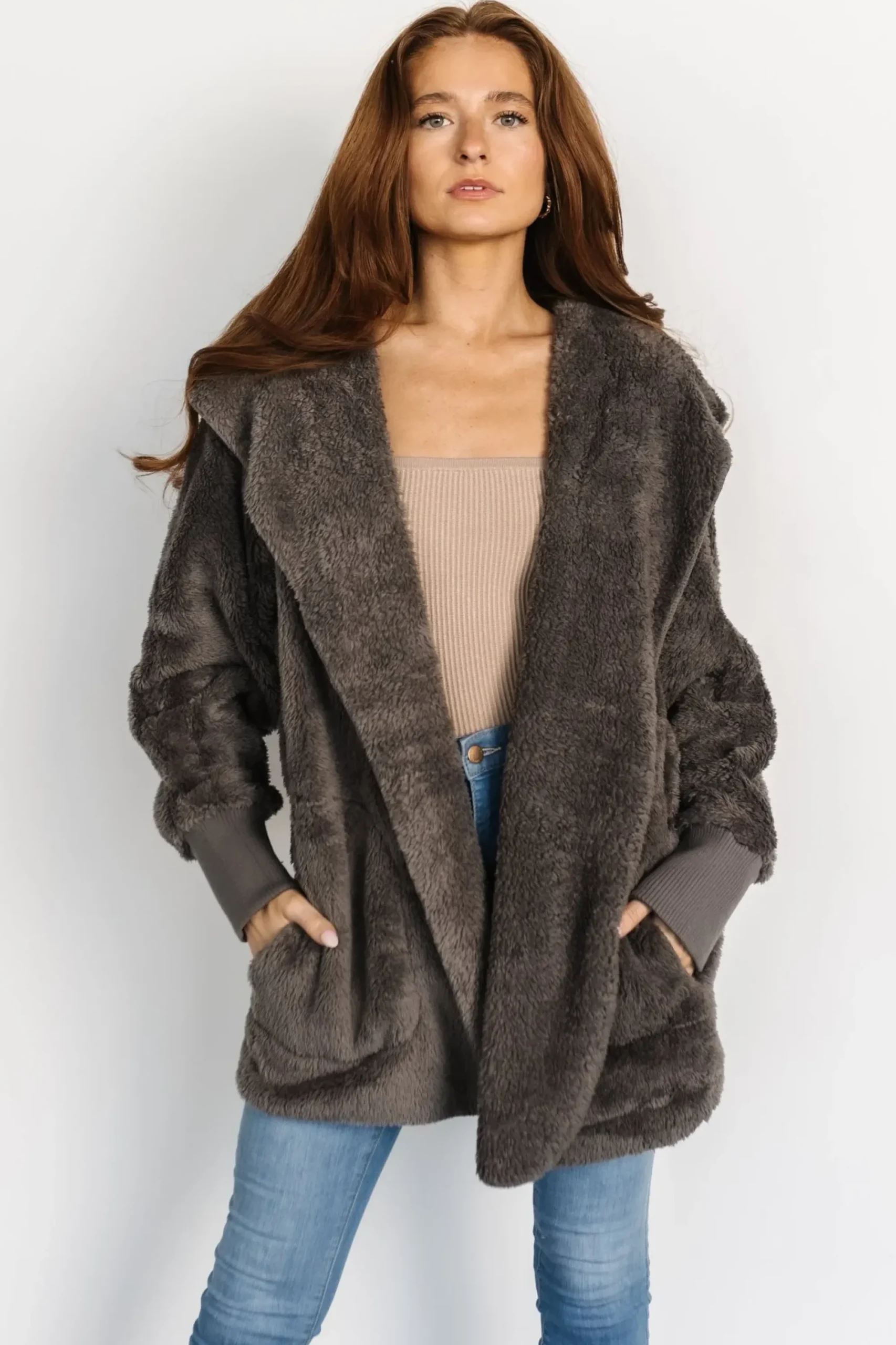 Outlet Baltic Born Melrose Teddy Jacket | Dark Gray