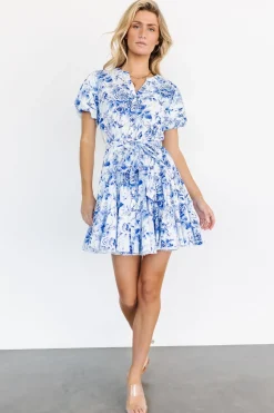 Sale Baltic Born Mikki Mini Dress | White + Blue