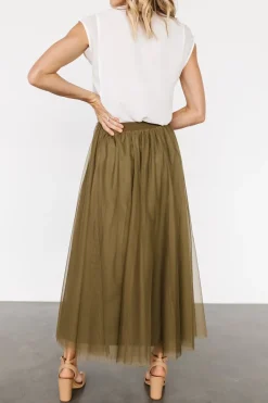 Discount Baltic Born Mila Tulle Skirt | Olive