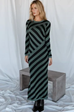 Discount Baltic Born Milan Sweater Dress | Green + Black