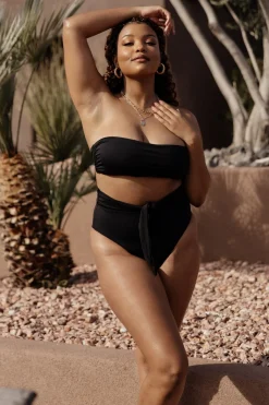 Sale Baltic Born Milos High Waist Bikini Bottom | Black