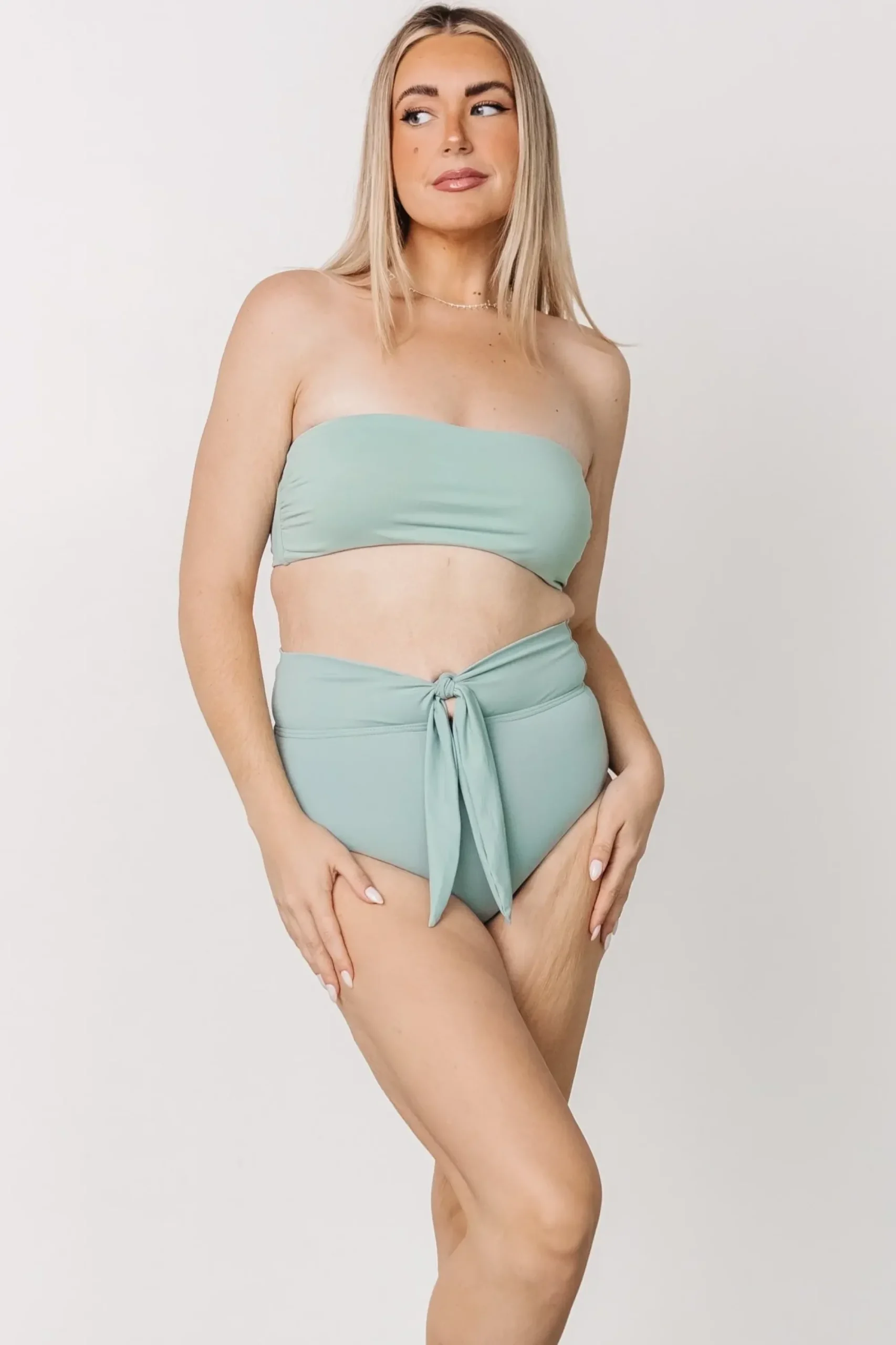 Clearance Baltic Born Milos High Waist Bikini Bottom | Sage