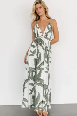 Hot Baltic Born Miramar Maxi Dress | Green Print