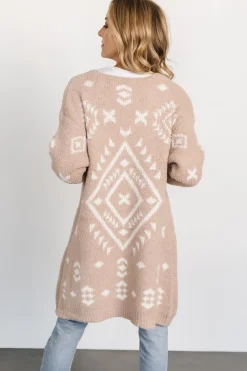 Clearance Baltic Born Missoula Oversized Cardigan | Sand + Off White