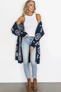 Sale Baltic Born Missoula Oversized Cardigan | Navy + Ivory