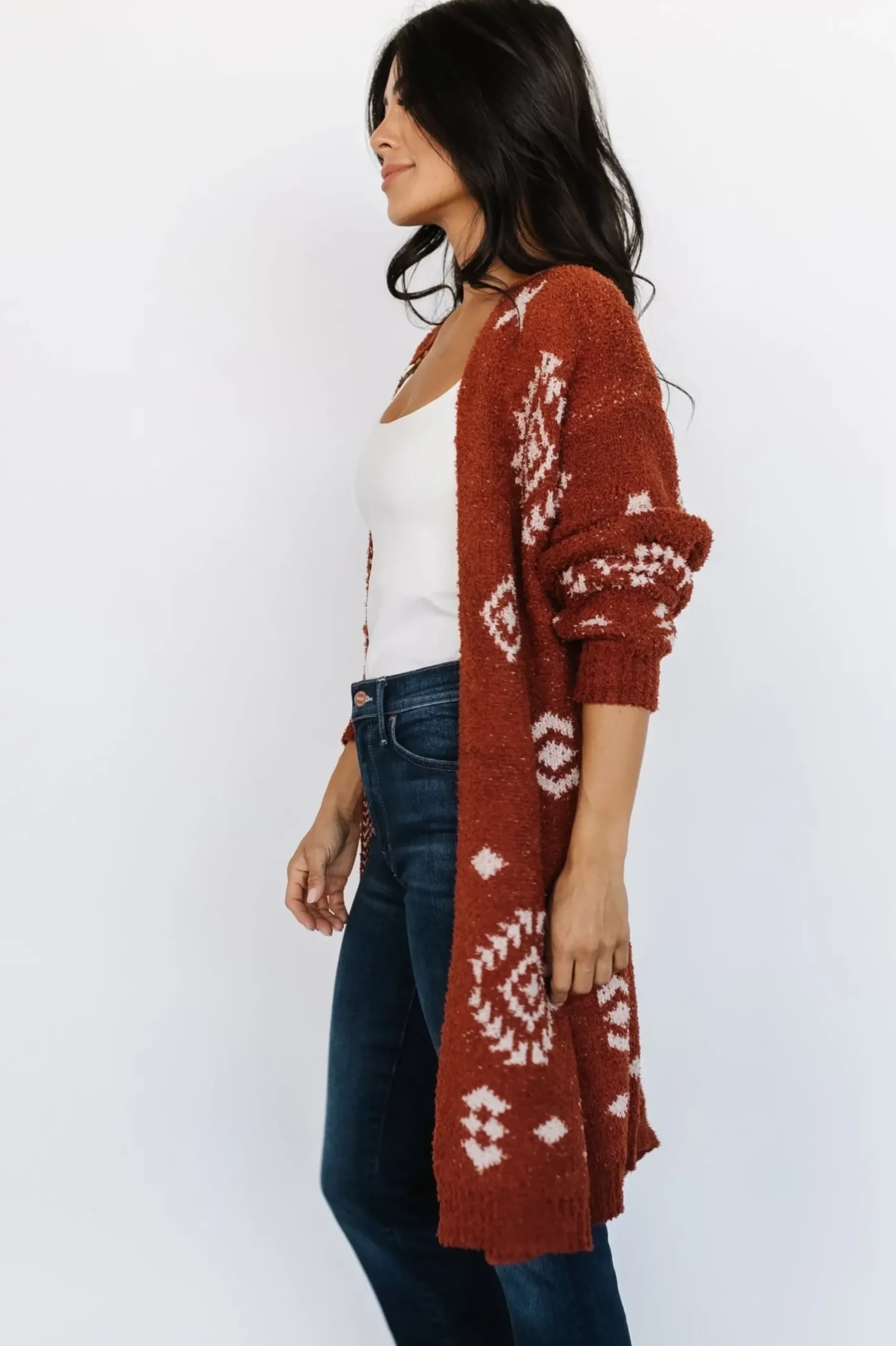 Best Baltic Born Missoula Oversized Cardigan | Rust + Beige