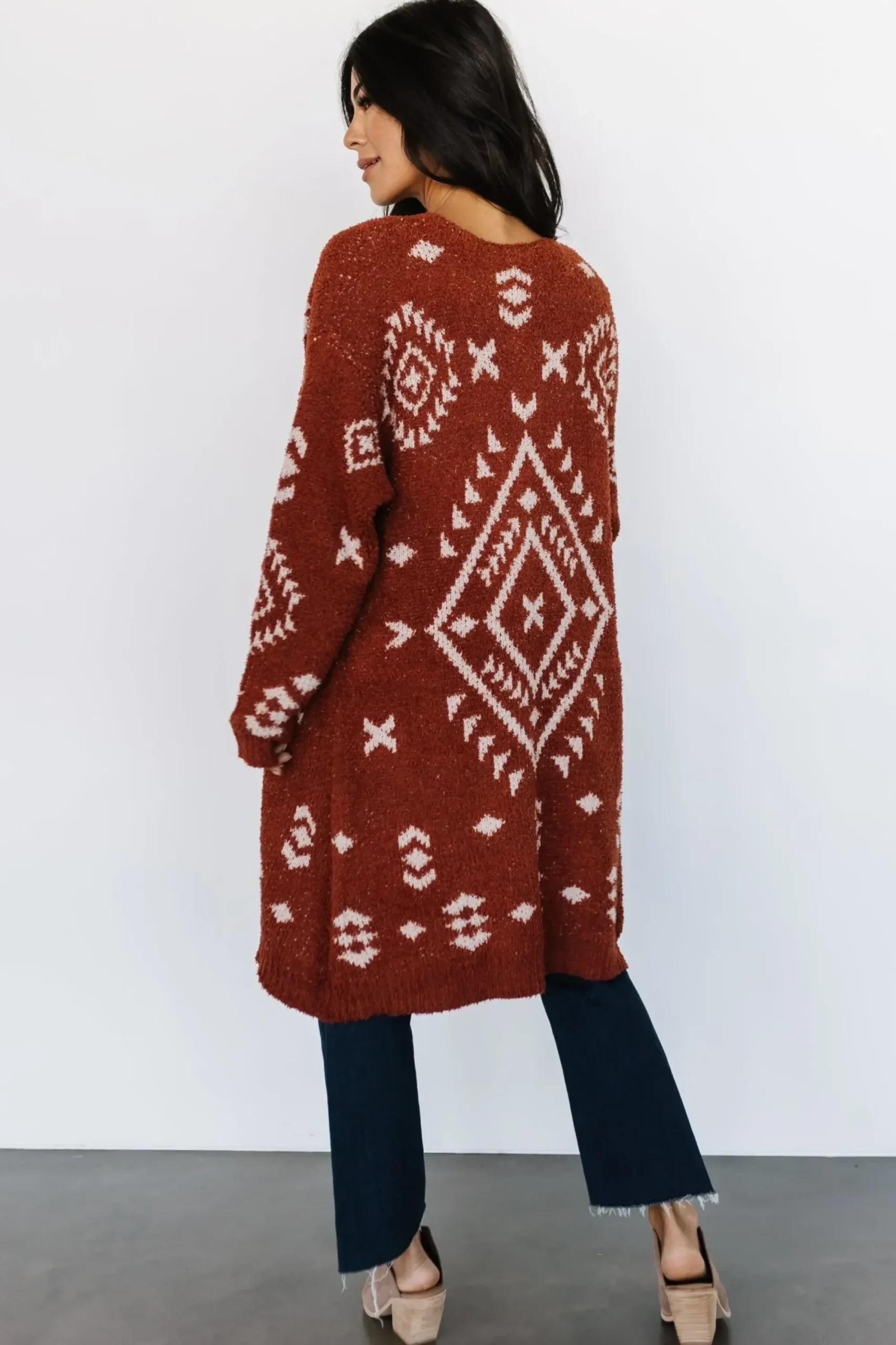 Best Baltic Born Missoula Oversized Cardigan | Rust + Beige