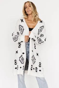 Online Baltic Born Missoula Oversized Cardigan | Off White + Black