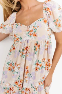 Sale Baltic Born Molly Midi Dress | Cream Floral