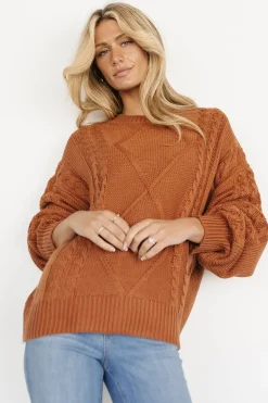 Best Baltic Born Mona Knit Sweater | Dark Camel