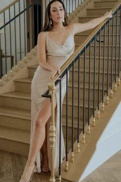 Clearance Baltic Born Monet Satin Gown | Champagne