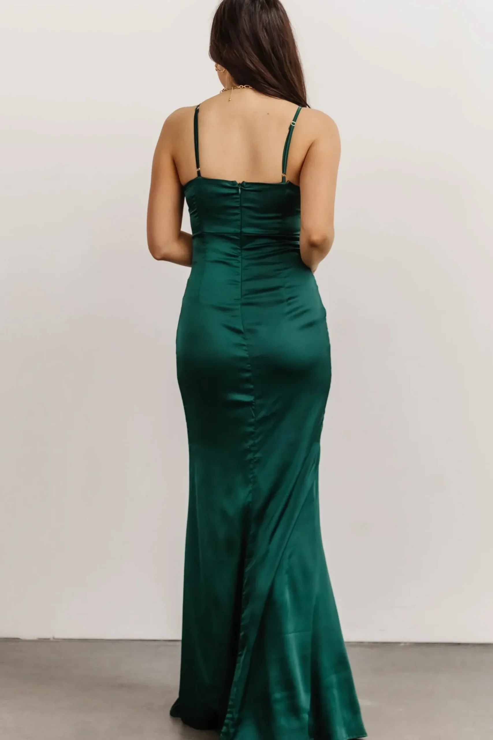 Online Baltic Born Monet Satin Gown | Emerald
